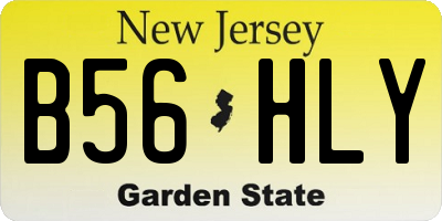 NJ license plate B56HLY