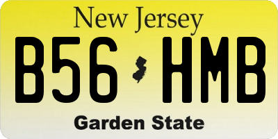 NJ license plate B56HMB