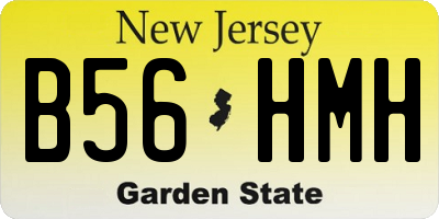 NJ license plate B56HMH