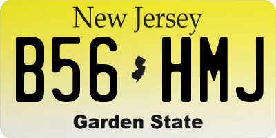 NJ license plate B56HMJ