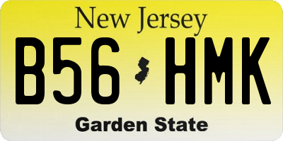 NJ license plate B56HMK