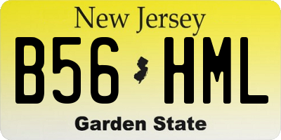 NJ license plate B56HML