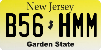 NJ license plate B56HMM