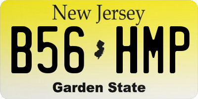 NJ license plate B56HMP