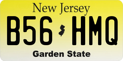 NJ license plate B56HMQ