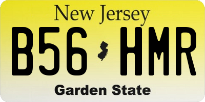 NJ license plate B56HMR
