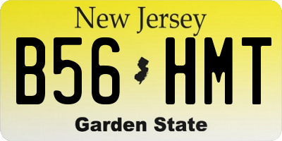 NJ license plate B56HMT