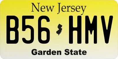 NJ license plate B56HMV