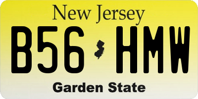 NJ license plate B56HMW