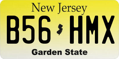 NJ license plate B56HMX