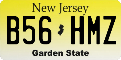 NJ license plate B56HMZ