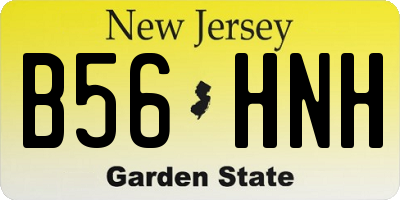NJ license plate B56HNH