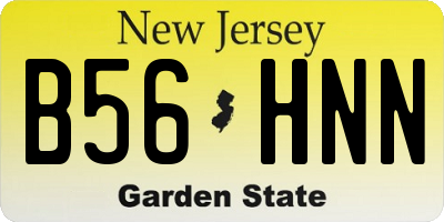NJ license plate B56HNN