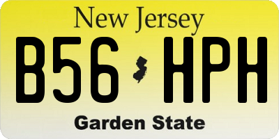 NJ license plate B56HPH