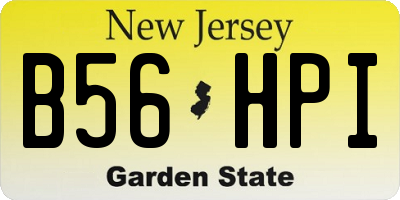 NJ license plate B56HPI