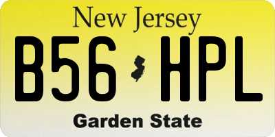 NJ license plate B56HPL