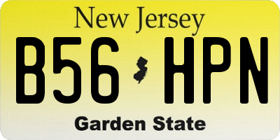 NJ license plate B56HPN