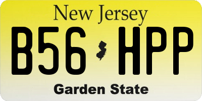 NJ license plate B56HPP