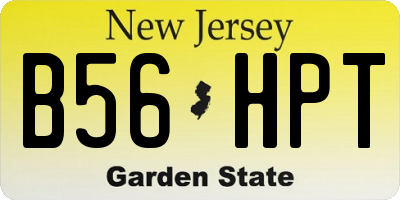 NJ license plate B56HPT