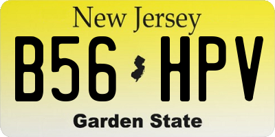 NJ license plate B56HPV