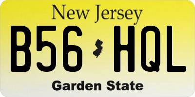 NJ license plate B56HQL