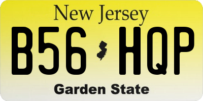 NJ license plate B56HQP