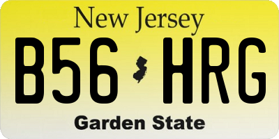 NJ license plate B56HRG