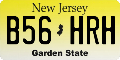 NJ license plate B56HRH