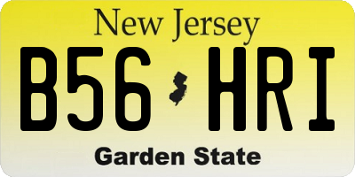 NJ license plate B56HRI