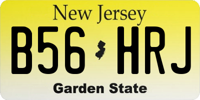 NJ license plate B56HRJ