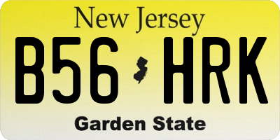 NJ license plate B56HRK
