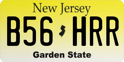NJ license plate B56HRR