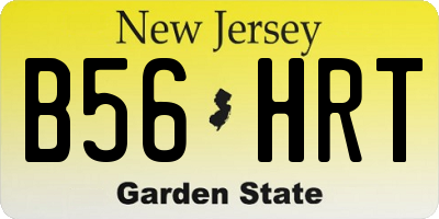 NJ license plate B56HRT
