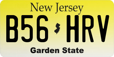 NJ license plate B56HRV