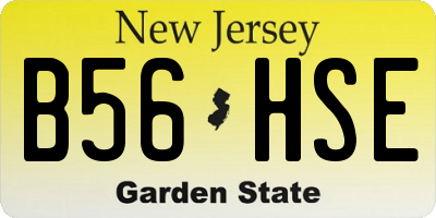 NJ license plate B56HSE
