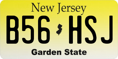 NJ license plate B56HSJ