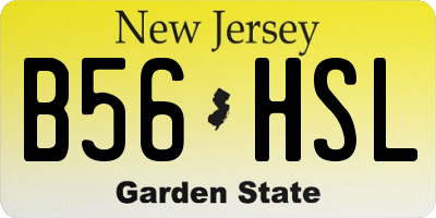 NJ license plate B56HSL