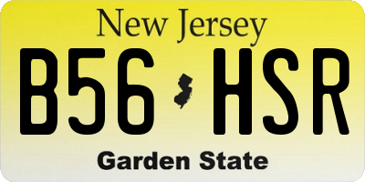 NJ license plate B56HSR
