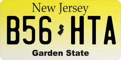 NJ license plate B56HTA