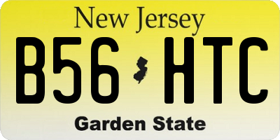 NJ license plate B56HTC