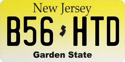 NJ license plate B56HTD