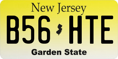 NJ license plate B56HTE