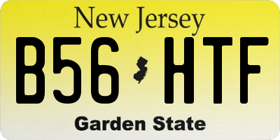 NJ license plate B56HTF