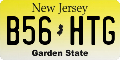 NJ license plate B56HTG