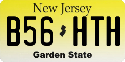 NJ license plate B56HTH