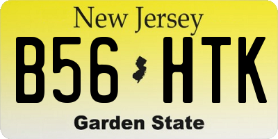 NJ license plate B56HTK