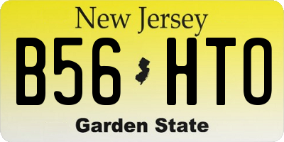 NJ license plate B56HTO