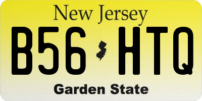 NJ license plate B56HTQ