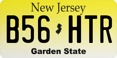 NJ license plate B56HTR