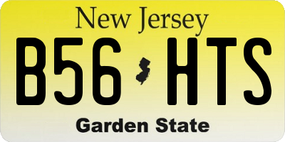 NJ license plate B56HTS